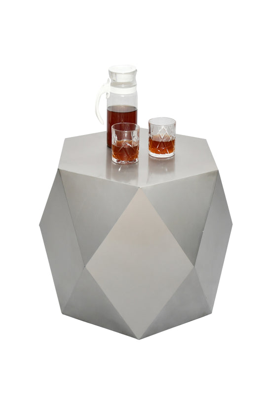 silver side table